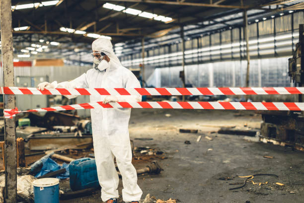 Professional Biohazard technician working in Hollis Center, ME